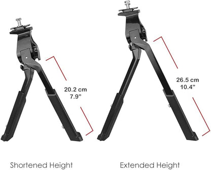 BV Bike Stand Heavy Duty for 24"-28" E-Bike - Bike Kickstand Supports Up to 77 lbs - Adjustable & Foldable Kickstand for Adult Bike with Center Mount & Secure Support - Strong & Durable for Ebikes