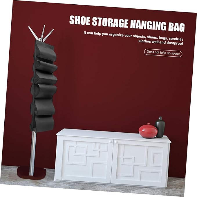 GLEAVI Hanging Shoe Organizer Large Capacity Folding Bag Wall Storage Non-woven
