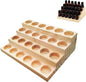 Essential Oil Display Stand 4 Tier Essential Oil Holder Solid Wood Essential Oil Rack for 24 Bottles Tabletop Display Holder Bottle Organizer for 5-20ml Bottles Display for Essential Oils