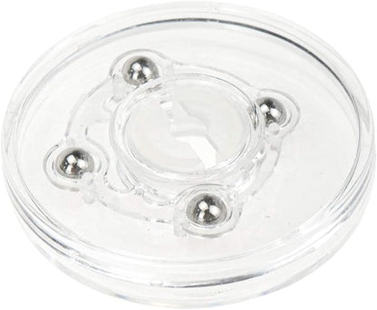 Geesatis 4 Pcs Acrylic Tiny Lazy Susan 2.5 inch Rotating Turntable Organizer Bearings Round Swivel Plate, Smooth Swivel Plate for Kitchen Base Turn Dining Table, Clear