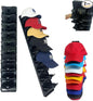 Wall Mounted Hat Rack for Baseball Caps - 2 Packs, 20 Capacity Hat Organizer, Space Saving Hat Storage Rack for Closet, Door, Wall, Baseball Cap Display Hanger for Hat Collection, Black