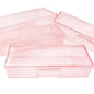 Plastic Nail Storage Manicure Tool Box, 4PCS Storage Personal Box Nail Implement Storage Box Organizer Case Box for Nail Art Pedicure Supply (Pink-4pcs, Large)