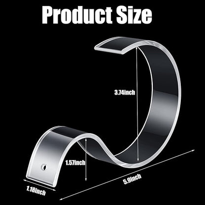 Acrylic Belt Display Stand Acrylic Belt Holder Clear Belt Organizer Belt Display Case Space Saver Case for Men and Women Belt, Store Display or Home Use (10 Pieces)