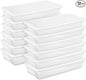 Sterilite 12-Pack 41 Quart Storage Box, Stackable Clear Plastic Bins with Snap-On Lids - Heavy-Duty Organizing Containers for Closet, Bathroom, and Office