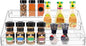PMMASTO Tiered Spice Rack, Seasoning Organizer, Clear Acrylic Vertical Shelves Can Organizer for Countertop, Cabinet, Pantry, Kitchen Organization and Storage - 3 Tier