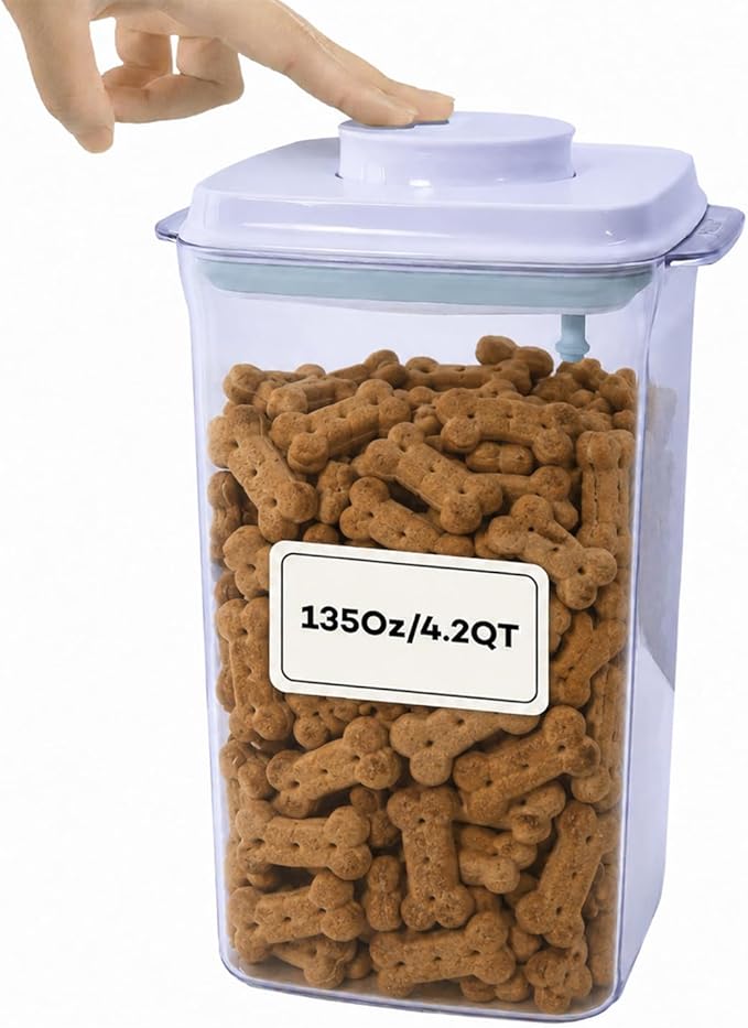 Bop Top Airtight Food Storage Containers with Lid 16.5 Cups / 135 oz | Kitchen Canister Sets | Air Tight Pantry Container | Pop Top Dry Food Storage Containers for Snacks, Sugar, Flour, Baking, Pasta
