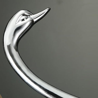 AYNEFY Coffee Spoons Swan Base Holder, Zinc Alloy Swan Decorative Flatware Stand Household Cutlery Rack Tableware Storage Racks for Home Bar Restaurant Hotel