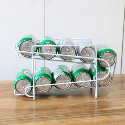 Beverage Can Dispenser, Soda Can Holder, Organizer for Refrigerator, Kitchen, Cabinet, Pantry, Fridge, Countertop, Freezer, 10-Can Capacity