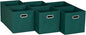Household Essentials Foldable Fabric Storage Cubes 6-Pack – 11x11x11 Stackable Non-Woven Bins with Chipboard Sides & Grommet Handles – Closet, Shelf, Nursery, or Office Organizer – Forest Green