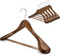 Premium Wooden Hangers 12-Pack – Wide Shoulder Non-Slip Design for Coats, Jackets & Suits | 360° Rotating Closet Organizers | Durable & Space-Saving (Vintage Wood)