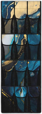 Hanging Storage Pockets Over The Door Organizer Storage for Closet with 12 Mesh Pockets Organizers, Clothes Organizer for Bathroom Bedroom,Blue Marble