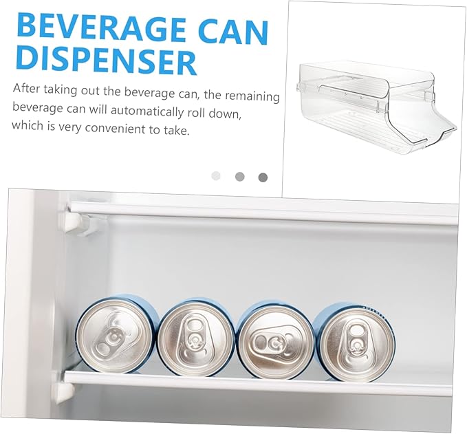 Soda Can Organizer for Fridge Transparent Beverage Holder Space-saving Drink Dispenser for Refrigerator and Pantry Storage