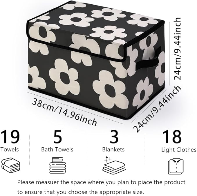 Stackable Clothes Storage Bins with Lids,Closet Organizers Fabric Cat Printing Box for Home and Office,Blanket Clothes Organizers,Under Bed Storage Containers 3 Pack.