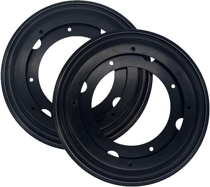 6 Packs 8'' Lazy Susan Hardware, Heavy Duty 5/16''Thick Turntable Bearing Swivel Pate for Rotating Table, Book Case, Serving Tray, Corner Shelves, Kitchen, DVD Tower, Shoe Rack, Black