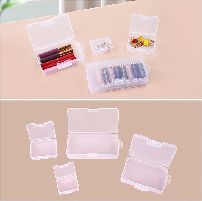 OCHEAL Makeup Organizer Case,Stackable Clear Makeup Organizer Holder, Multi-size Makeup Case Vanity Storage Holder Set for Makeup, Jewelry, toiletries,Makeup Artist Must Have