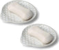 Ceramic Soap Dish, Set of 2 Bar Soap Holder, Shower Soap Dish Soap Saver Tray for Bathroom Kitchen Sink, Stylish and Easy to Clean (Vintage White)