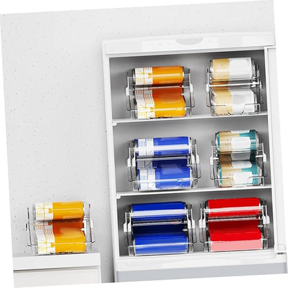 Unomor Beverage Can Dispenser Organizer for Soda Beer Cans Automatic Rolling Storage Rack for Fridge Pantry Efficient Drink Storage