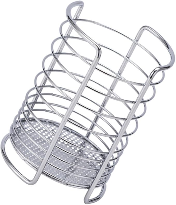 SHOWERORO Stainless Steel Chopstick Storage Holder and Drainage Basket for Home Silver Utensil Organizer for Kitchen Counter Ideal for Drying Chopsticks and Flatware