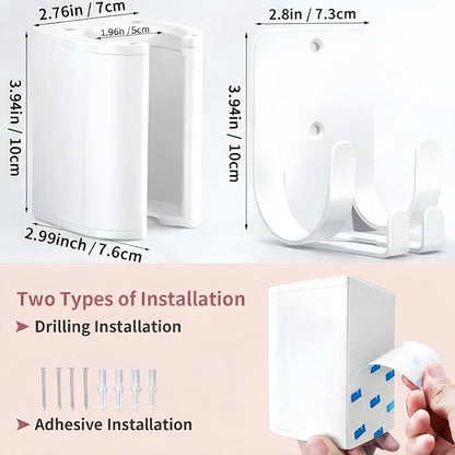 Dyson Airwrap Holder, Aluminum Curling Iron Holder Wall Mount for Dyson Airwrap/Airstraight/Shark Flex Style, Flat IronHolder for Bathroom Storage, White Chochoyah