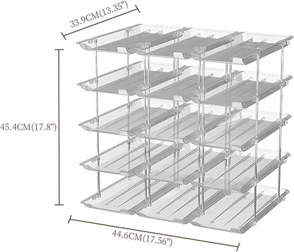 cjc 5 Tiers Can Organizer for Pantry, Soda Can Organizer Beverage Can Holders Food Can Dispenser Can Storage Rack Holder Holds up to 60 Cans for Kitchen Cabinet Fridge Refrigerator Freezer Cupboard