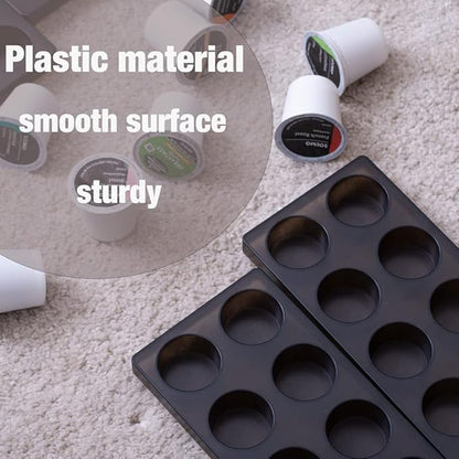 Coffee Pod Storage Organizer for Kitchen Drawer,Holders 40 K CUP, Premium Plastic Tray With Non-slip mat