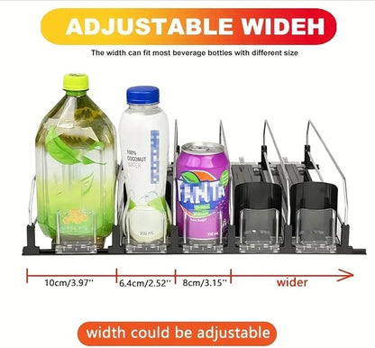 Soda Can Dispenser for Refrigerator, Plastic Automatic Drink Dispenser That Accommodates Up to 25 Cans, Designed with 5 Rows.