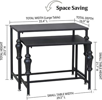 Industrial Retail Display Tables, Standing Clothing Shoes Display Rack, Set of 2 Boutique Display Riser, Retro Unit Storage Shelves, Garment/Handbag Display Stand