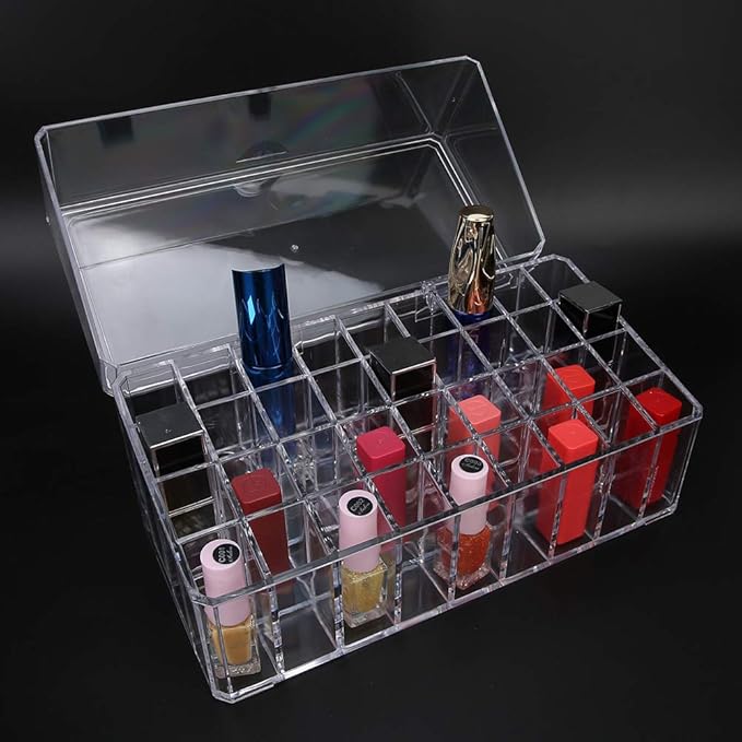 Dioche 36 Grid Dust Proof Lipstick Storage Organizer Rack, Made of Acrylic Material, Neat and Tidy for Lipstick Cosmetics Earrings, Dioche8c4oazgv2t