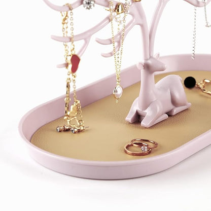 MORE&LESS Antlers Jewelry Display Stand,Tree Tower Rack Hanging Organizer for Ring Earrings Necklace Bracelet