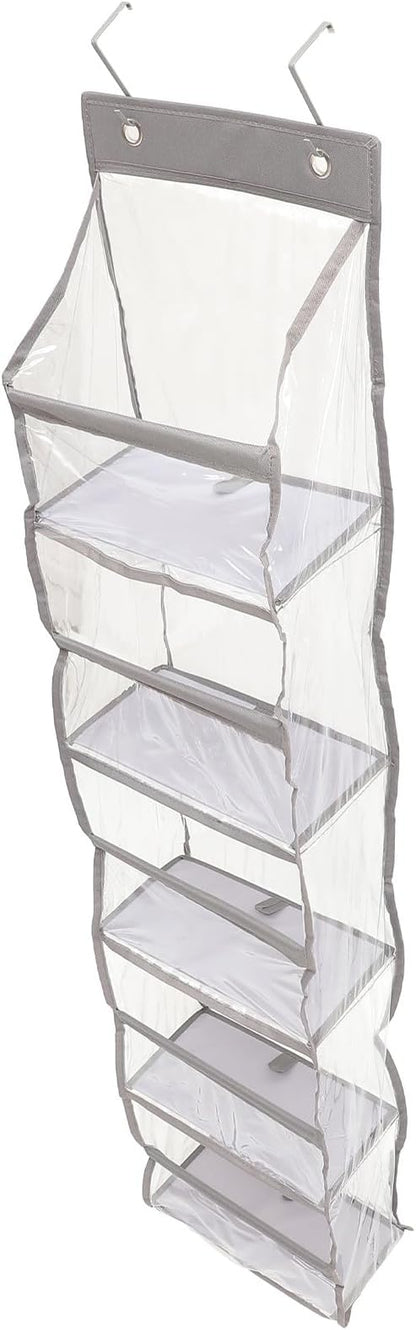 COHEALI Door Hanging Organizer Bag with Hooks Multi-pocket Wall-mounted Storage for Shoes Cosmetics Clothes and Essentials Space-saving Over Door Organizer for Home and Closet