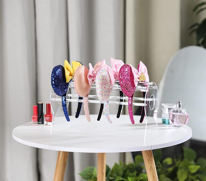 Heaband Holder Organizer,Acrylic Hair Band Ear Display Stand Jewelry Storage for Show Selling.