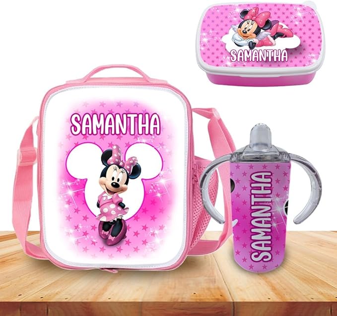 Personalized Insulated Lunch Bag with Strap – Thermal Food Carrier for Meals and Snacks TV Shows (MINIE)