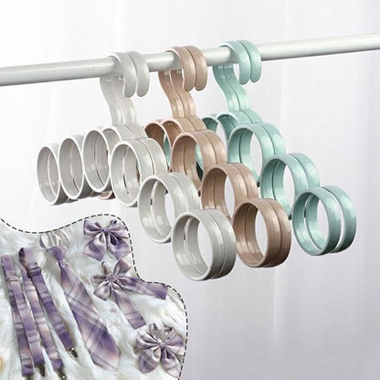 Scarf Organizer,Scarf Hangers for Closet,Scarf Ring Hangers Smooth Round Holder, Space Saving Plastic Scarf Hangers Towel Holders Closet Organizer for Scarves, Ties, Shawls, Belts (1pcs Random Color)