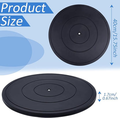 16 inch Turntable Rotating Caster Spinner Non Skid Lazy Susan Heavy Duty 360˚ Rotating Swivel Stand for Model Base/Potted Plants/TV/Monitors/Craft Paintings (1 PCS)