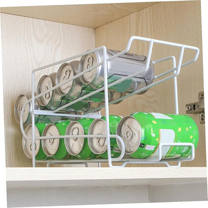Cabilock Soda Can Dispenser for Refrigerator:Stackable Can Holder Dispenser Beverage Holder Plastic Refrigerator Organizer Bins for Pantry, Freezer, Kitchen