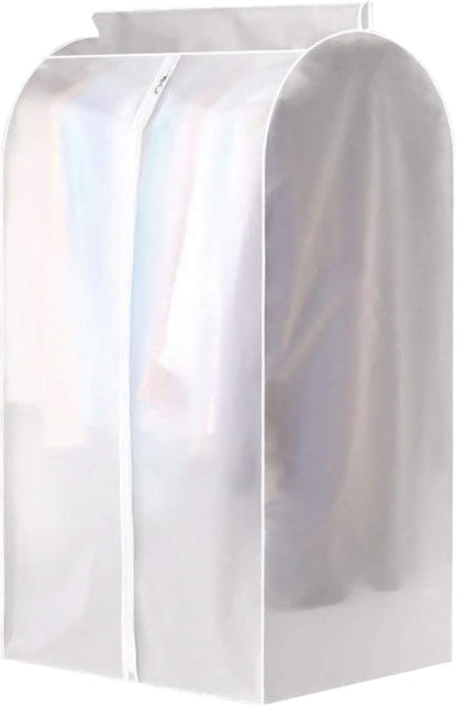 Garment Clothes Cover Protector Hanging Garment Storage Bag Translucent Dustproof Waterproof Hanging Storage Bag for Wardrobe with Full Zipper