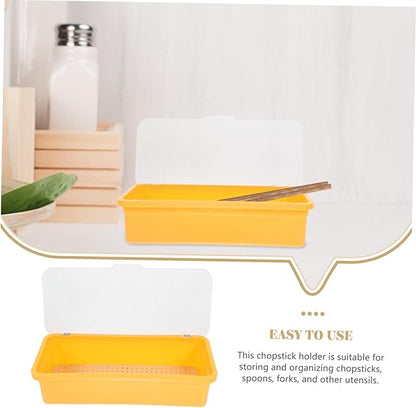 Alipis Stackable Cutlery Storage Organizer with Lid Space-saving Drainage Design for Kitchen Counter Versatile Utensil Holder for Dining Buffets and Holidays Plastic