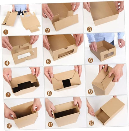 Alipis 2pcs Large Thick Drawer-style Shoes Box Paper Storage Container 30x21cm for Closet Organization and Home Storage