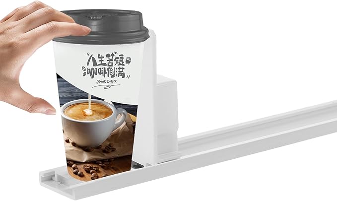 FRCOLOR Drink Organizer for Fridge Automatic Can Dispenser Pusher White Plastic Beverage Storage for Retail Stores and Home Refrigerators