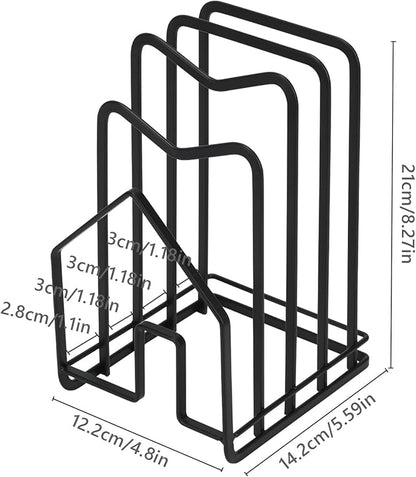 Chopping Board Organizer Stand Holder (Black)