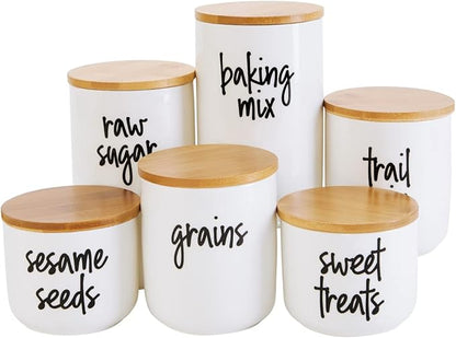 Talented Kitchen 158 Food Container Labels - Durable Waterproof Adhesive - Clear Script Sticker Design for Pantry & Fridge - Freezer Labels & Symbol Stickers - Clear & Black Laminated Paper