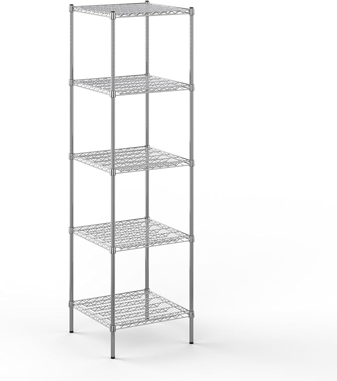 24" Deep x 24" Wide x 86" Height Wire Shelving Kit | 5-Tier | NSF Commercial Storage Rack Unit