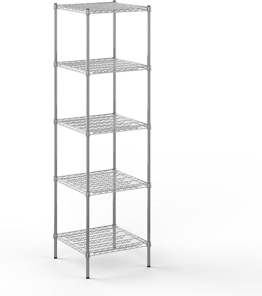 24" Deep x 24" Wide x 86" Height Wire Shelving Kit | 5-Tier | NSF Commercial Storage Rack Unit