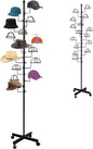 Montex Hat Rack Stand 15 Hooks, Hat Display Stand Metal, Hat Display for Stores, 15 Customisable Circular Hooks