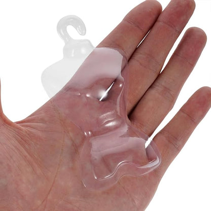 SEWACC 500 Pcs Transparent Coat Hanger Doll Clothes Rack Doll Skirt Mannequin Hanger Garment Mannequin Mini Accessories Dress Stands Form Pet Clothing Plastic