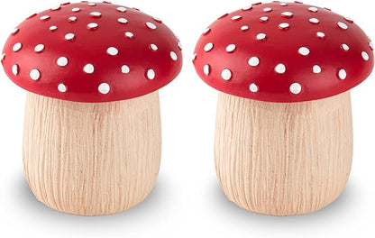 dgudgu 2 Pack Qtip Holder Mushroom Cotton Ball Holder Cotton Swab Holder Qtip Dispenser Bathroom Cotton Ball And Q-tip Organizer Container