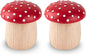 dgudgu 2 Pack Qtip Holder Mushroom Cotton Ball Holder Cotton Swab Holder Qtip Dispenser Bathroom Cotton Ball And Q-tip Organizer Container