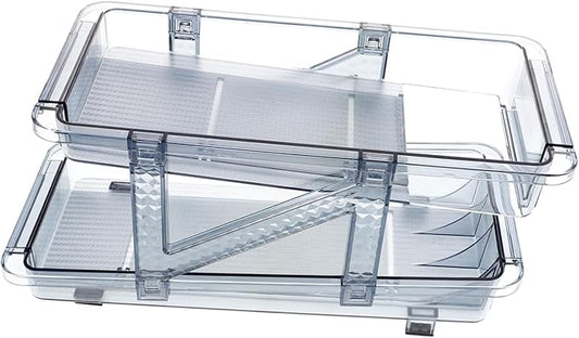 LABRIMP Double Tier Fridge Can Organizer Beverage Dispenser for Beer Wine and Soda for Home and Kitchen Storage