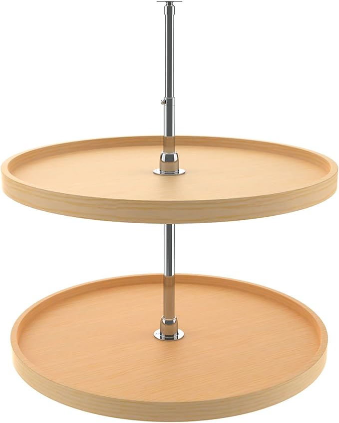 Rev-A-Shelf - 4WLS072-28-52 - 28 in. Wood 2-Shelf Full Circle Lazy Susan Set