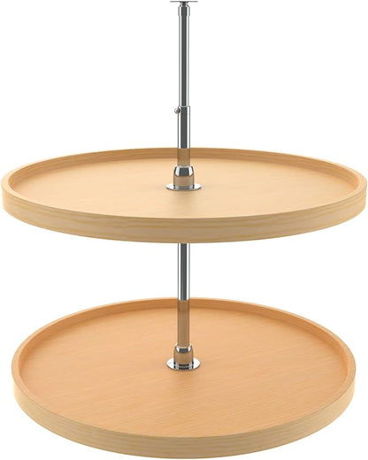 Rev-A-Shelf - 4WLS072-28-52 - 28 in. Wood 2-Shelf Full Circle Lazy Susan Set